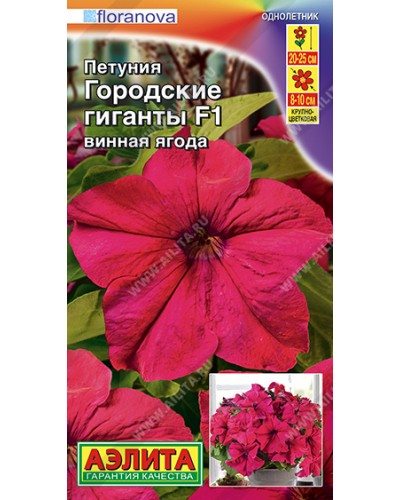 ПЕТУНИЯ (А) ГОРОДСКИЕ ГИГАНТЫ ВИННАЯ ЯГОДА 7шт/10